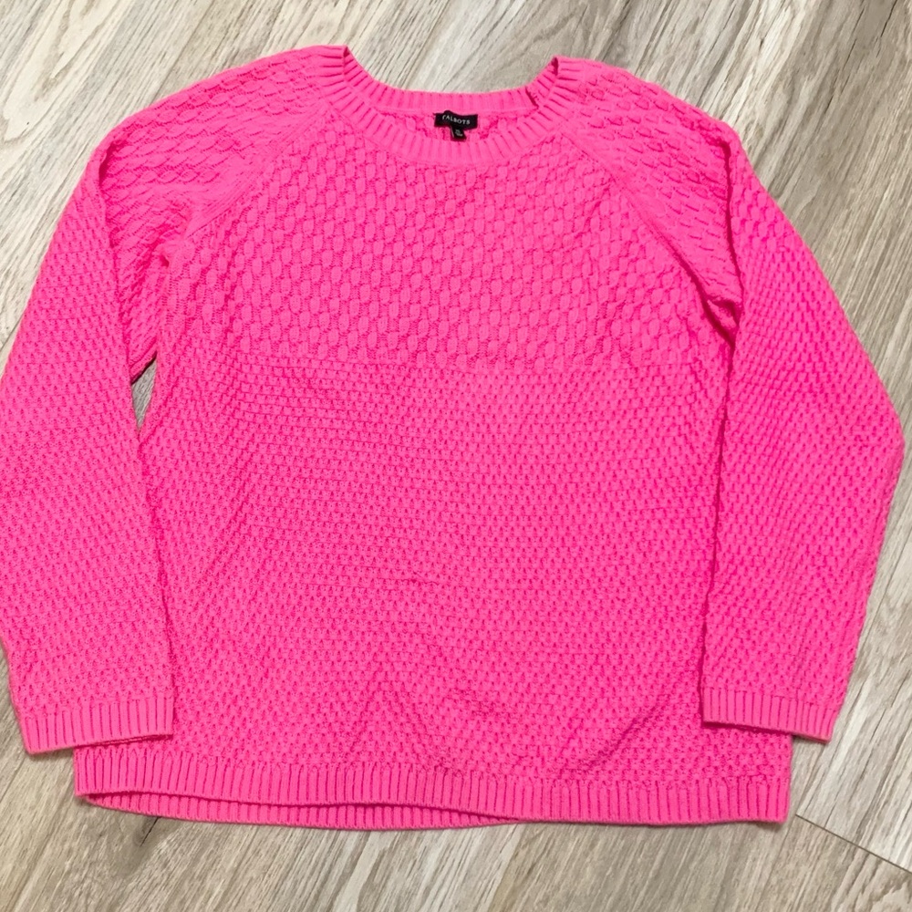 Talbots Lambswool Blend Crewneck Sweater Pullover Lightweight Soft XL NWOT